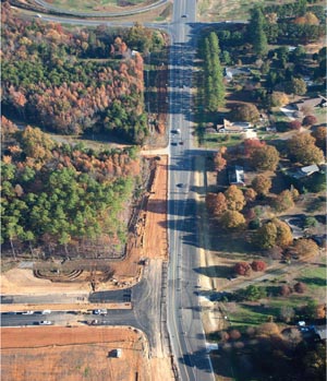 New Steele Creek Road at New Dixie River Road